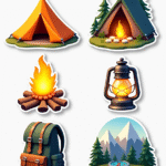Camping & Adventure - Sticker Sheet v3